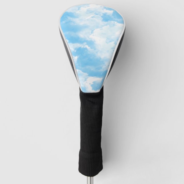 Couvre-club De Golf Ciel bleu nuages (Devant)