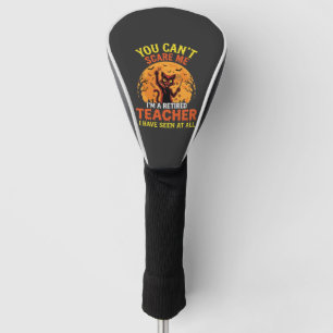 Couvre-club De Golf Citrouille de Halloween pour enseignant retraité D
