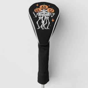 Couvre-club De Golf Citrouille Skeleton Halloween Citrouille saison Éf