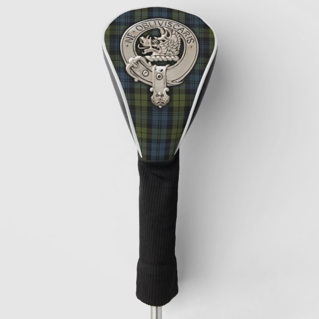 Couvre-club De Golf Clan Campbell Crest & Tartan (Devant)