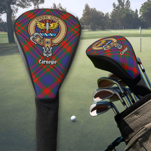 Couvre-club De Golf Clan Carnegie Crest sur Tartan