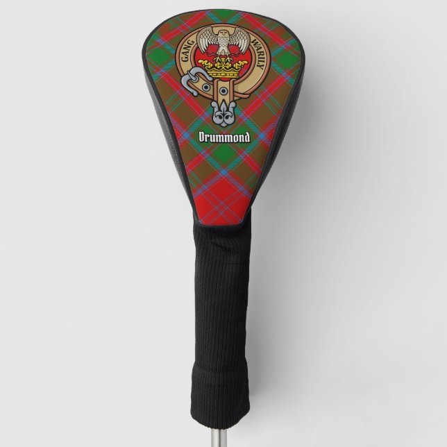 Couvre-club De Golf Clan Drummond Crest sur Tartan (Devant)