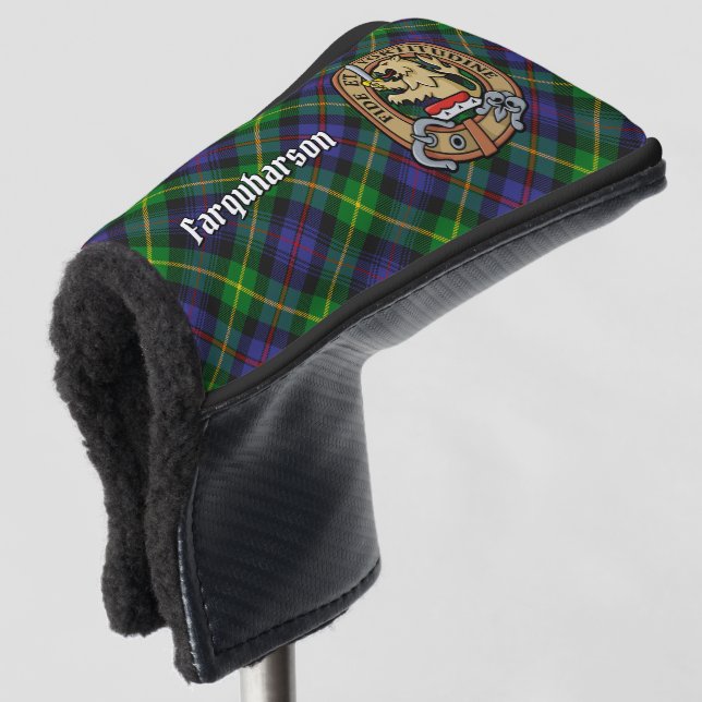 Couvre-club De Golf Clan Farquharson Crest sur Tartan (Devant 3/4)