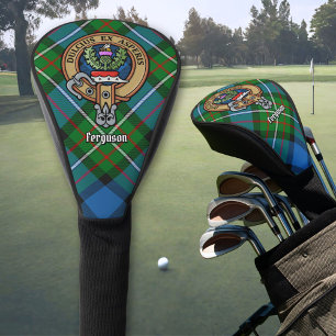 Couvre-club De Golf Clan Ferguson Crest sur la couverture Tartan Golf