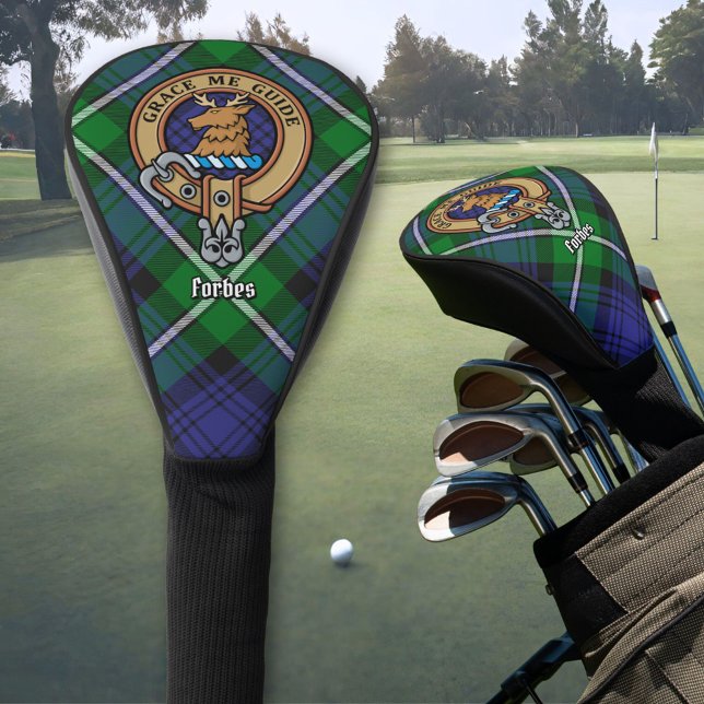 Couvre-club De Golf Clan Forbes Crest sur Tartan (Créateur téléchargé)
