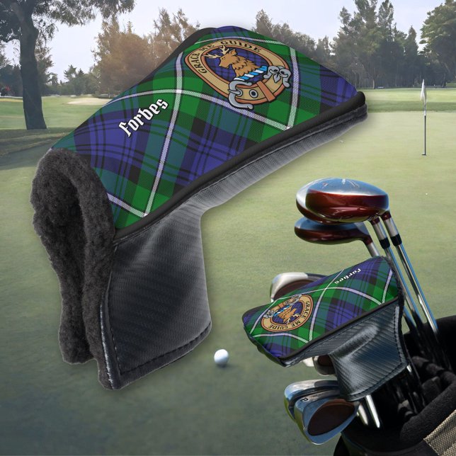 Couvre-club De Golf Clan Forbes Crest sur Tartan (Créateur téléchargé)