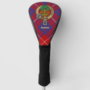 Couvre-club De Golf Clan Hamilton Crest sur Red Tartan