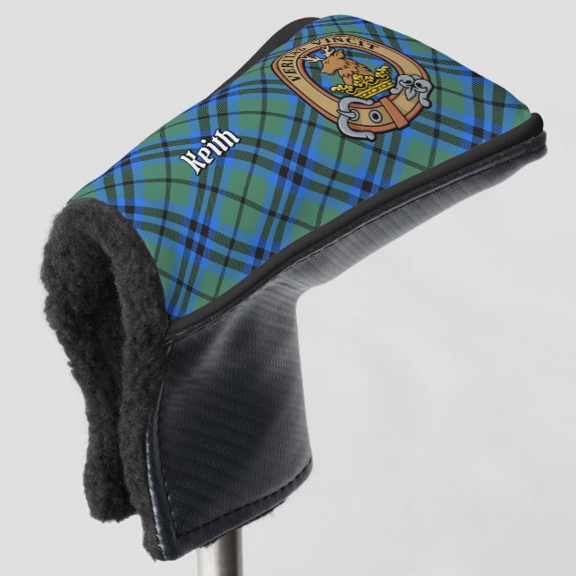 Couvre-club De Golf Clan Keith Crest sur Tartan (Devant 3/4)