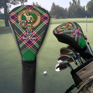 Couvre-club De Golf Clan MacFarlane Crest sur Tartan de chasse moderne