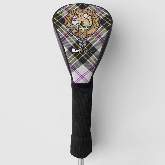 Couvre-club De Golf Clan MacPherson Crest sur le tatan de robe (Devant)