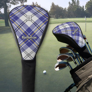 Couvre-club De Golf Clan MacPherson Robe Bleue Tartan Golf Tête Couver