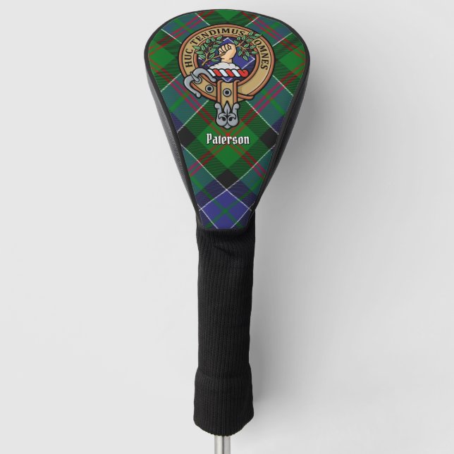 Couvre-club De Golf Clan Paterson Crest sur Tartan (Devant)
