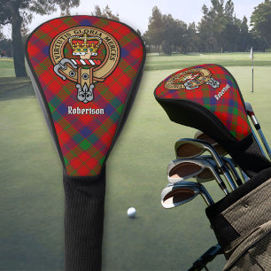 Couvre-club De Golf Clan Robertson Crest sur Tartan