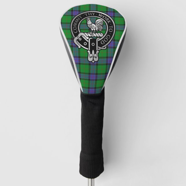 Couvre-club De Golf Clan Sinclair Crest & Hunting Tartan (Devant)