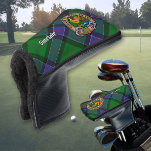 Couvre-club De Golf Clan Sinclair Crest sur la chasse Tartan