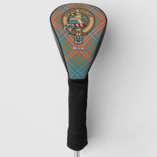 Couvre-club De Golf Clan Wilson Crest au-dessus de Tartan antique