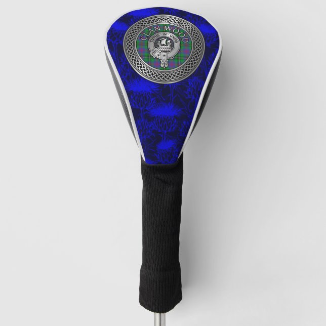 Couvre-club De Golf Clan Wood Crest & Tartan Knot (Devant)