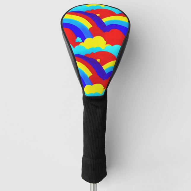 Couvre-club De Golf Clouds arc-en-ciel colorés Enfants Motif (Devant)