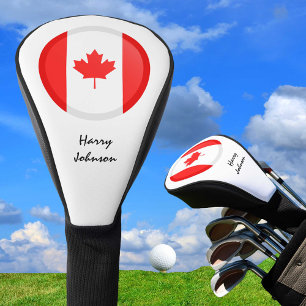 Couvre-club De Golf Clubs de golf canadiens Drapeau et monogrammes