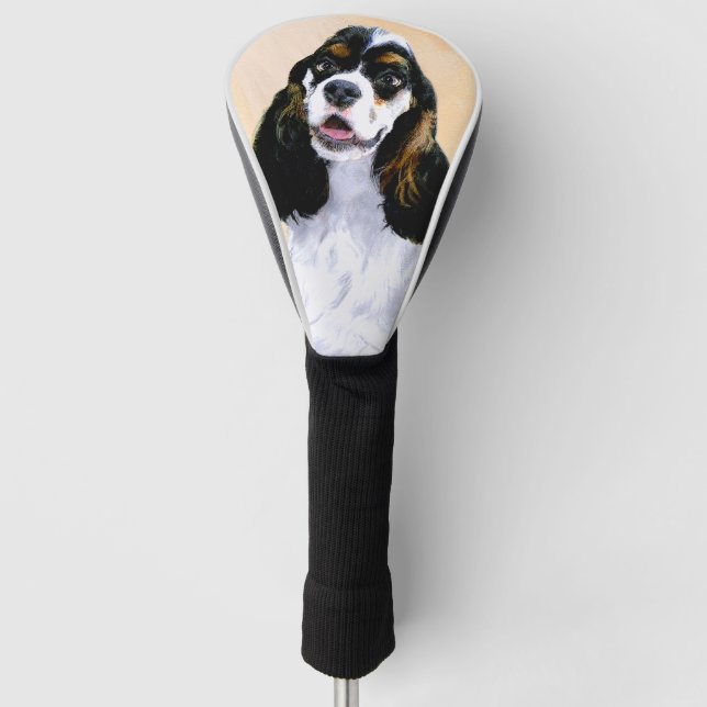 Couvre-club De Golf Cocker Spaniel (Parti) Peinture - Art original de  (Devant)