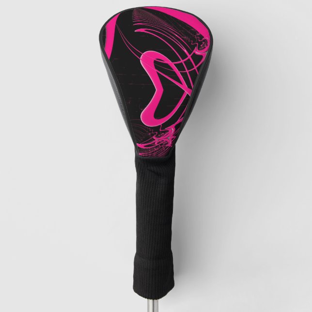 Couvre-club De Golf Coeur rose (Devant)