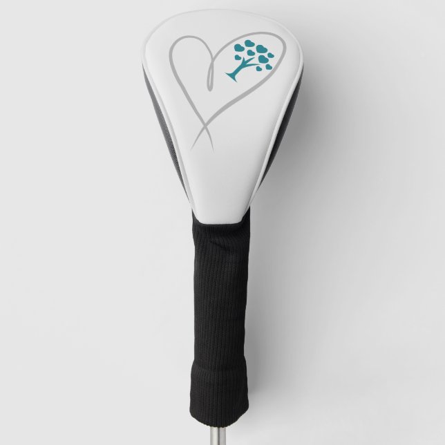 Couvre-club De Golf Coeur simple (Devant)