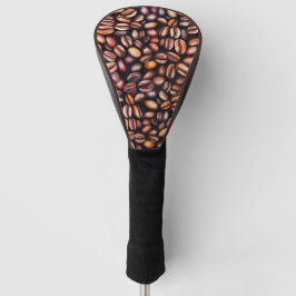 Couvre-club De Golf Coffee Haricots crayon Motif Rustique Brown