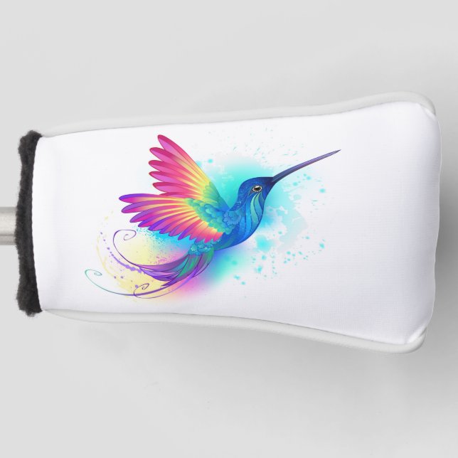 Couvre-club De Golf Colibri arc-en-ciel exotique (Devant)