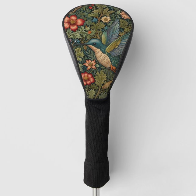 Couvre-club De Golf Colibri bohème art boho chic botanique (Devant)