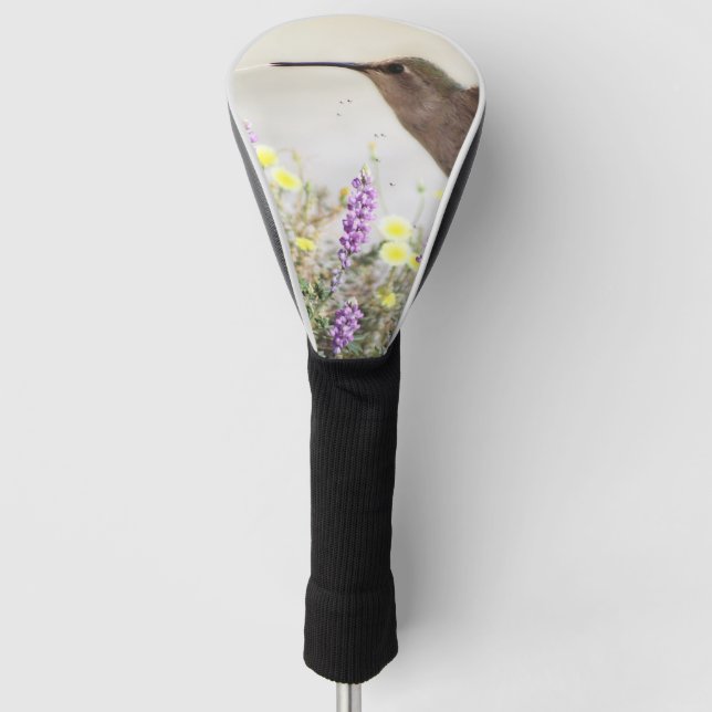 Couvre-club De Golf Colibri et Art numérique Fleur sauvage (Devant)