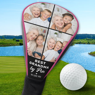 Couvre-club De Golf Collage photo personnalisé 4 BEST GRANDMA PAR PAR