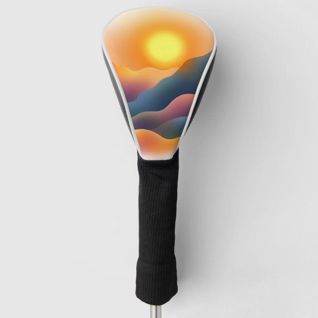 Couvre-club De Golf Collines au coucher du soleil (Devant)