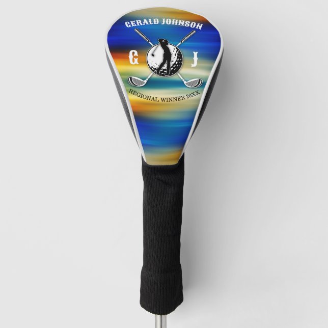 Couvre-club De Golf Conception de monogramme de golf personnalisé (Devant)