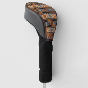 Couvre-club De Golf Conception sud-ouest Adobe Grey Brown Tribal Motif