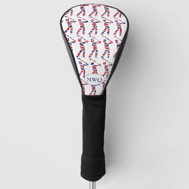 Couvre-club De Golf CONDUCTEUR Monogram Union Jack britannique (Devant)
