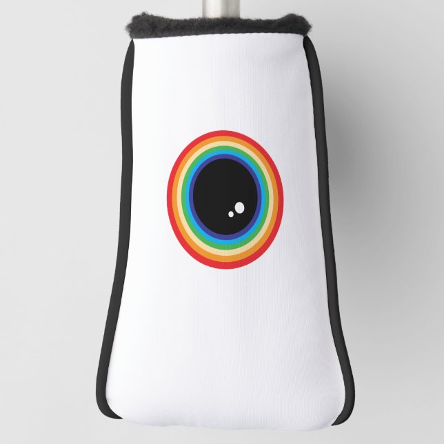 Couvre-club De Golf Cool Rainbow Eyeball (Tourné à 90°)