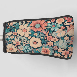Couvre-club De Golf Coque Coussin de fleurs de Bohême