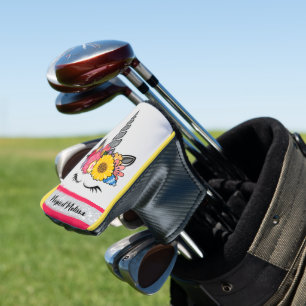 Couvre-club De Golf Couronne fleur Parties scintillant argent magique