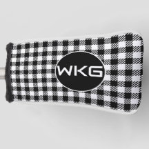 Couvercle à lame de golf Customisée noir/blanc