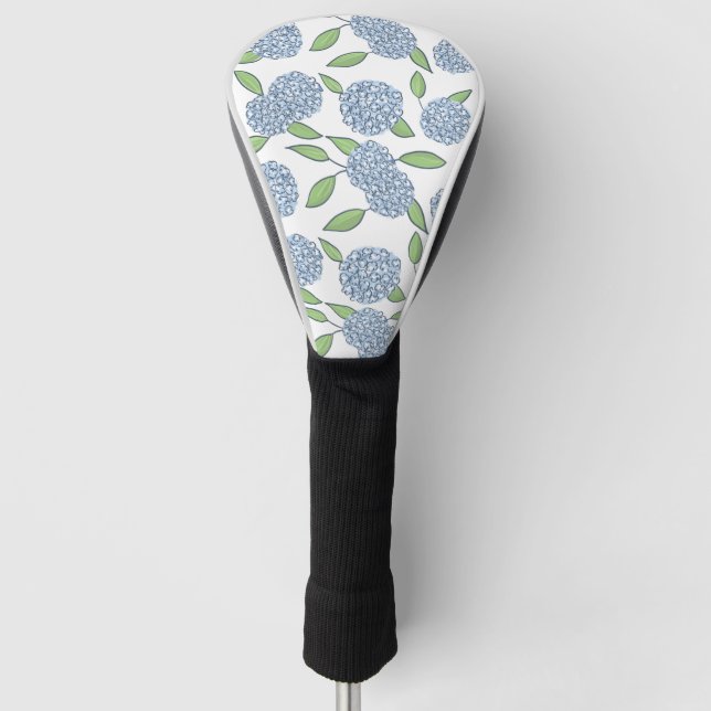 Couvre-club De Golf Couvercle de conducteur Preppy Hydrangea (Devant)