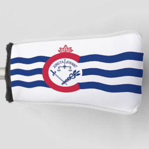 Couvre-club De Golf Couvercle de golf avec Drapeau de Cincinnati, USA