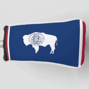 Couvre-club De Golf Couvercle de golf avec drapeau de l'État du Wyomin