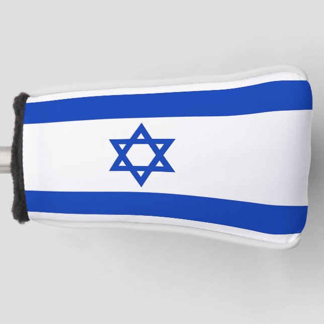 Couvre-club De Golf Couvercle de golf avec Drapeau d'Israël (Devant)