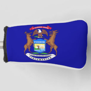 Couvre-club De Golf Couvercle de golf avec drapeau du Michigan, États-