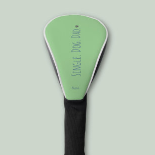 Couvre-club De Golf Couvercle de tête de golf Green Single Dog Dad