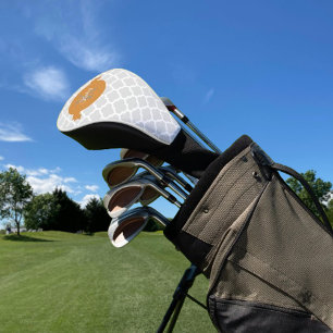 Couvre-club De Golf Couvercle de tête de golf personnalisé Orange Quat