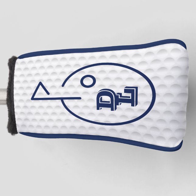 Couvre-club De Golf Couvercle Monogram Golf Putter (Marine) (Devant)