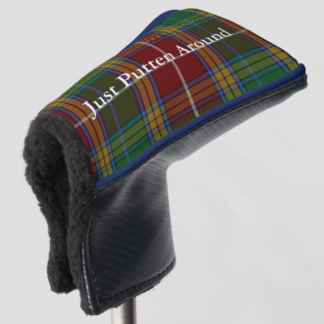 Couvre-club De Golf Couvercle Putter Tartan Plaid (Devant 3/4)