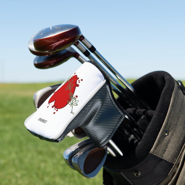 Couvre-club De Golf Couvercle rouge Coeur (In Situ)