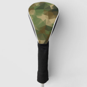 Couvre-club De Golf Couverture Camouflage Motif Camo Poly, Blanc